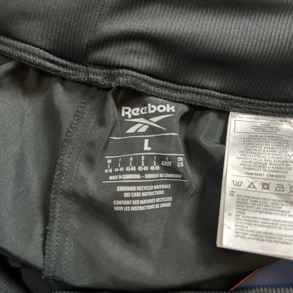 NWT Reebok Womens Training Pants Size Large Black Windbreaker Track Athletic - Picture 5 of 8